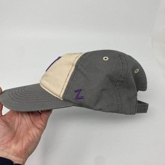 Zephyr Adjustable Washington W Hat Unisex Cap 100% Cotton Khaki/Gray - Picture 4 of 8